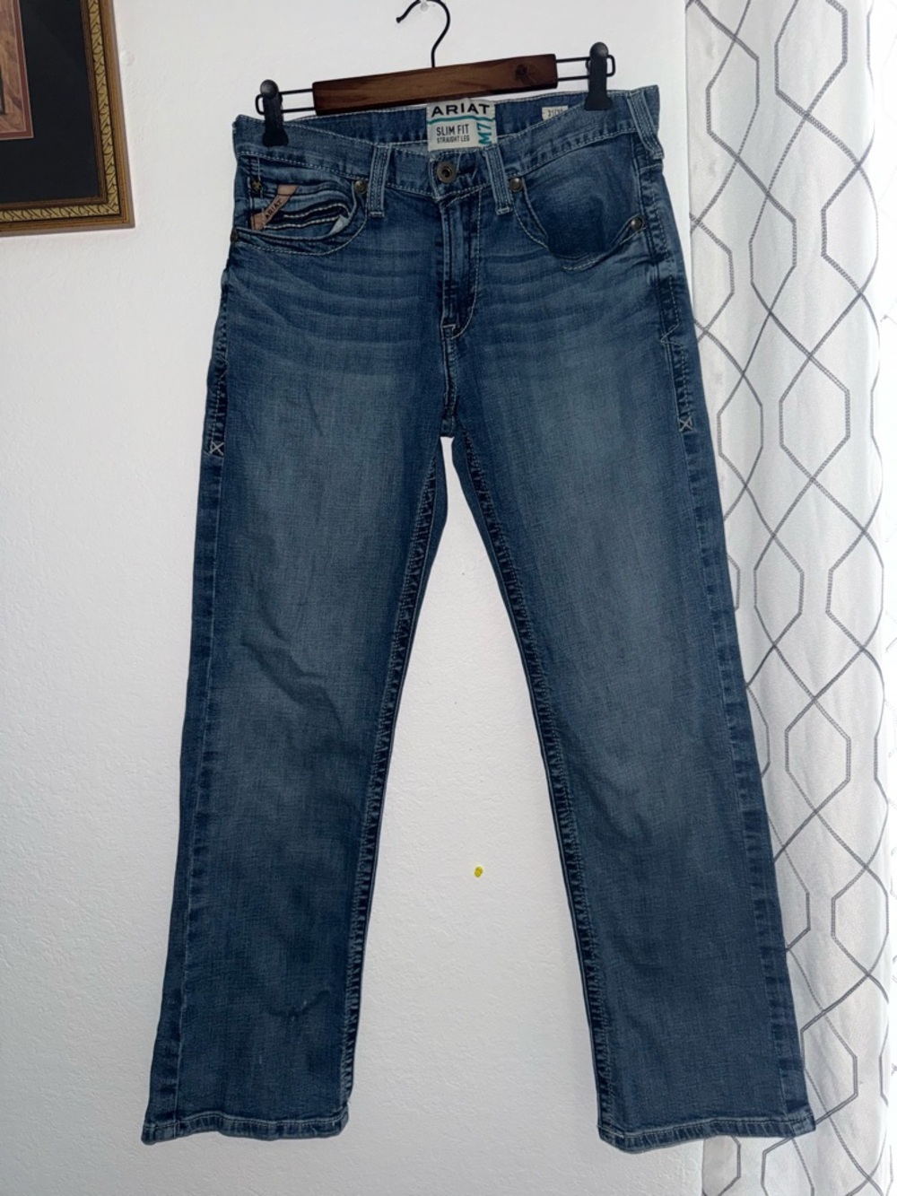 Ariat Men's Blue Straight-Leg Jeans